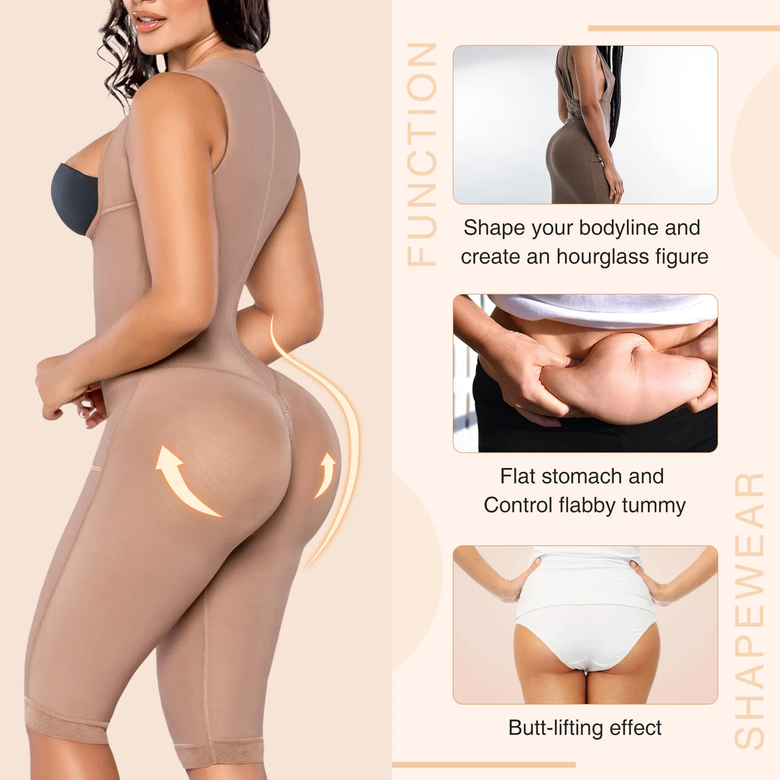 Fajas Colombianas Full Body Slimming Sheath Body Shaper Girdles with Long Pants Post Surgery Tummy Control Waist Trainer Corset