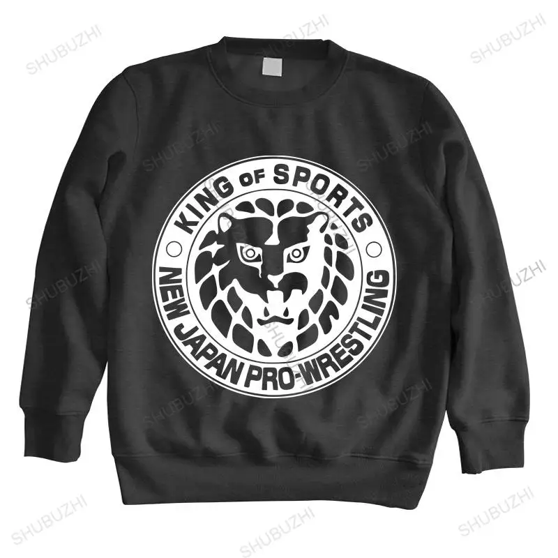 men autumn sweatshirt black hoody New Japan Pro Wrestling NJPW Logo Martial Arts brand hoodie drop shipping