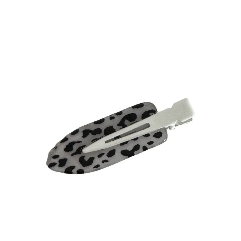 National Style Element Barrettes Side Bang Clip Seamless Hairpin Female Makeup Head Clip Leopard Print Does Not Hurt headwear