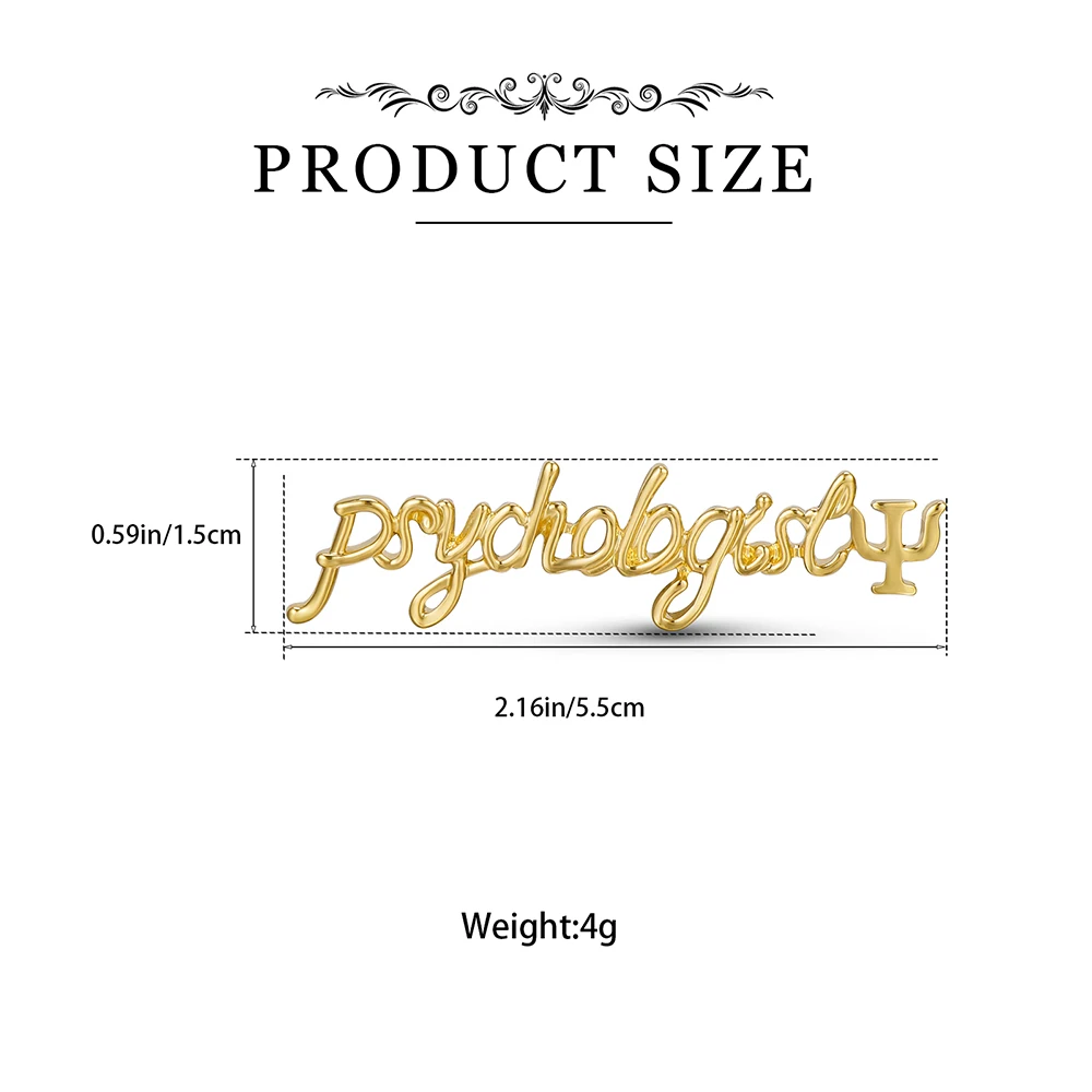 بروش سحري من Hanreshe-Psi ، دبوس علم النفس الطبي ، مجوهرات للطبيب والممرضة ، شارة طية صدر ، هدايا