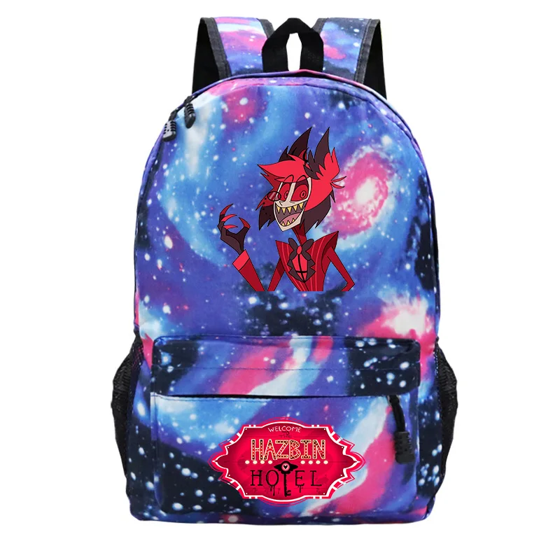 Funny Cartoon Hazbin Backpack Student Bookbag Large Capacity Children School Bag Hotel Print Travel Bag Mochila Laptop Backpacks