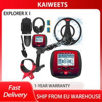 KAIWEETS EXPLORER X I Metal Detector, 6 Detection Modes, Adjustable Long Stem, IP68 Waterproof Coil,LCD Screen
