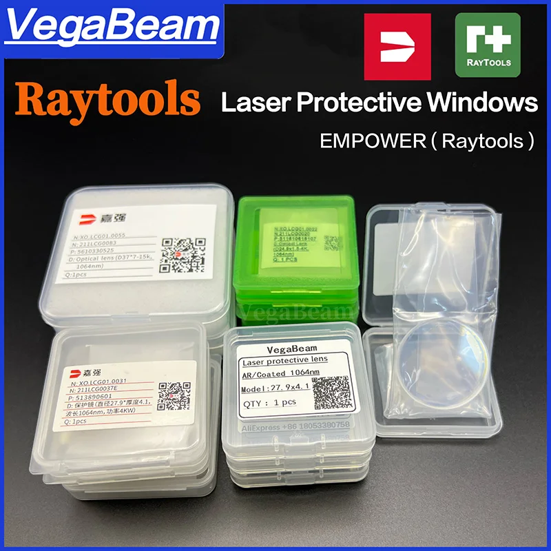 

Raytools Fiber Laser Protective Lens 27.9x4.1 37x7 24.9x1.5mm Laser glasses Lens for BM110 BM111 Laser Cutting Machine head Lens