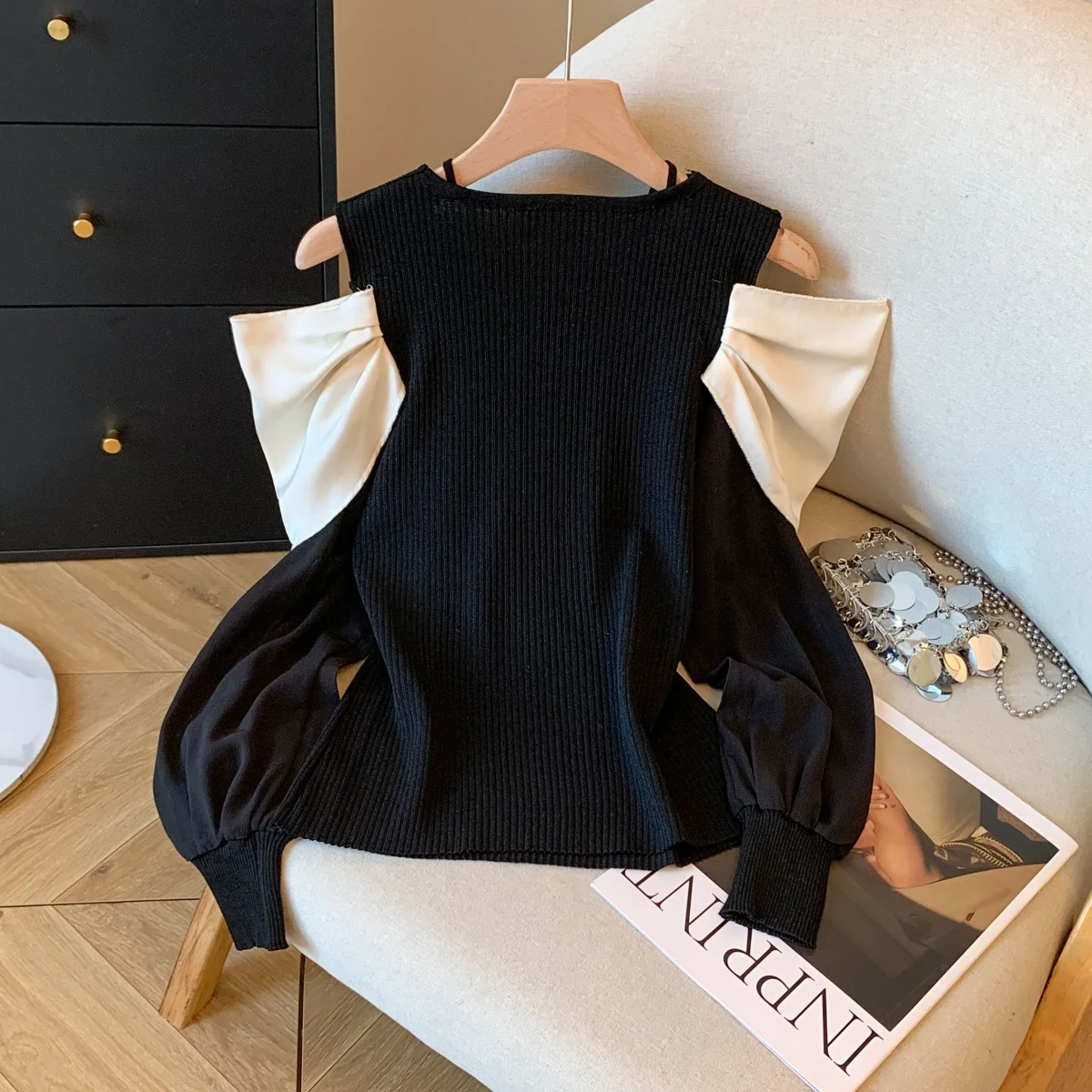 Suéteres jumpers pullovers das mulheres malha lã jerseys pérola detalhe clube noite festa gala multicolorido elegante moda para a frente