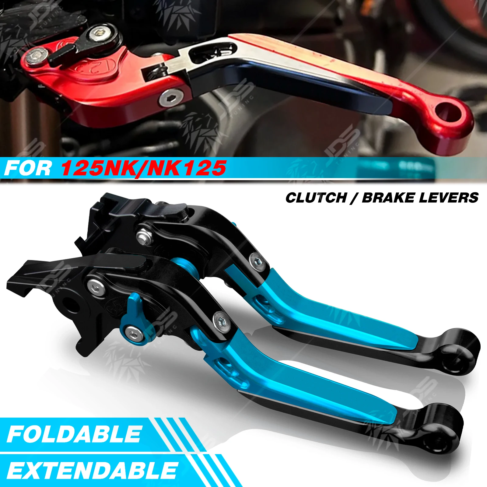 

JDSTUNING Для CFMOTO 150NK/NK150: Комплект складных регулируемых рычагов сцепления и тормоза, аксессуары и запчасти для мотоциклов