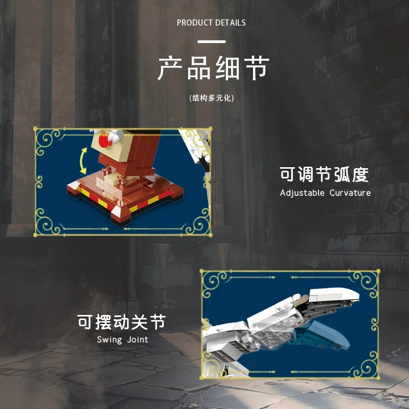 Harry Potter Hedwig Owl Building Blocks Model Creative Anime Ornament Collectible Bricks Toy Gift for Adults view 5