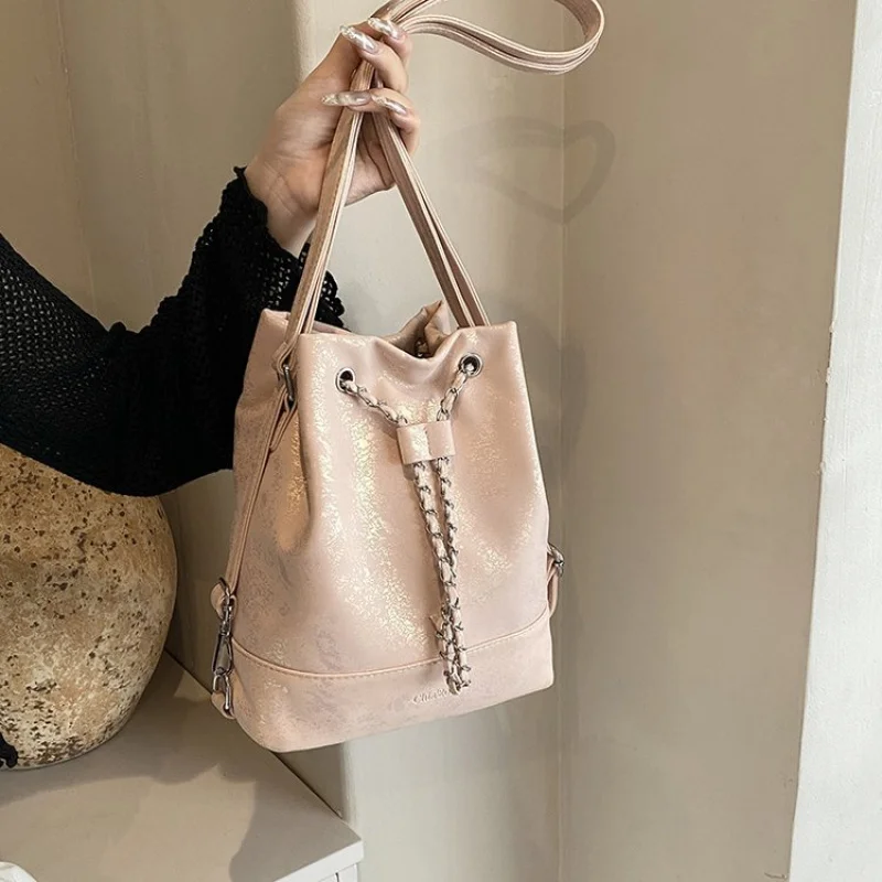 

Chic Ladies Crossbody-Bag Crafted From Goatskin Leather Boasting High-End Casual Spacious Soft Daily Refined Look​