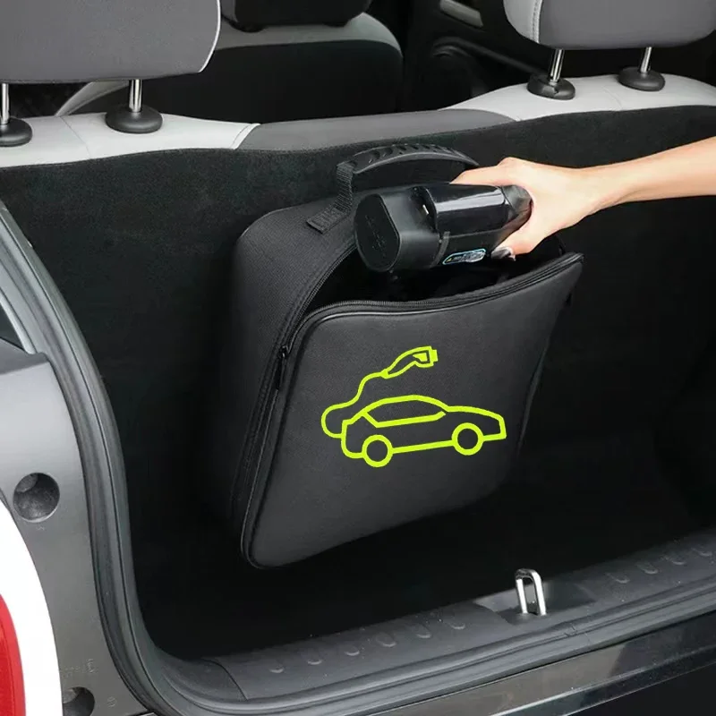 EV charger storage bag, storage and organizer for cables, wires and hoses, portable EV charger cable storage bag