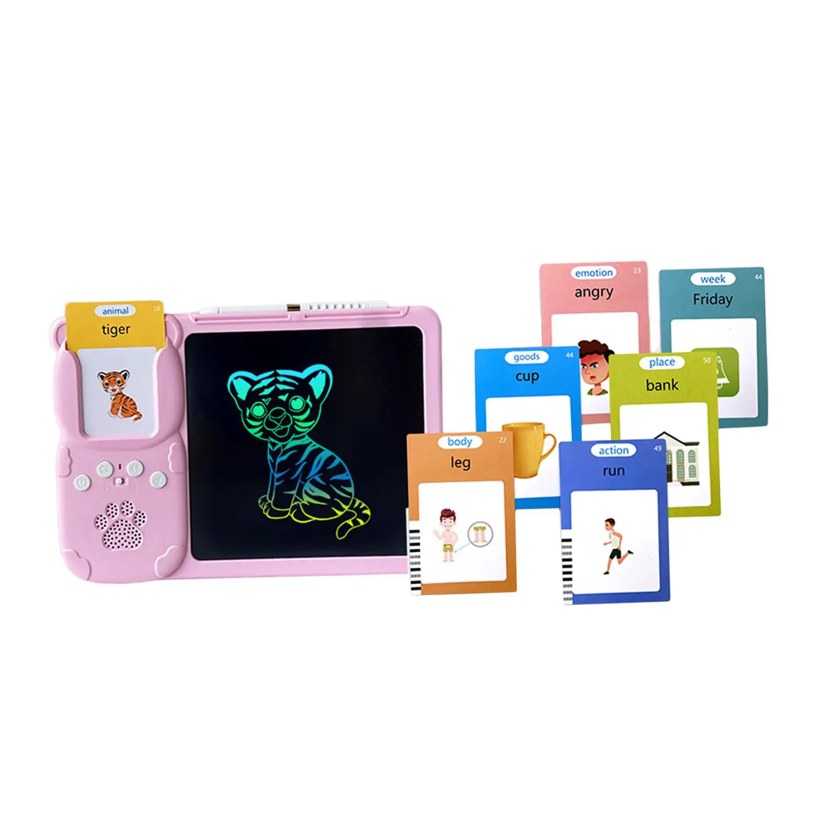 2 in 1 Talking Flash Cards Writing Tablet Montessori Toys Learning Toys for Age