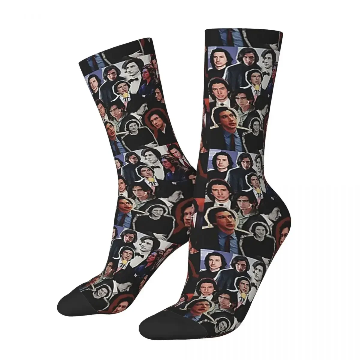 Adam Driver 2019 Collage Socks Harajuku High Quality Stockings All Season Long Socks Accessories for Man Woman's Christmas Gifts