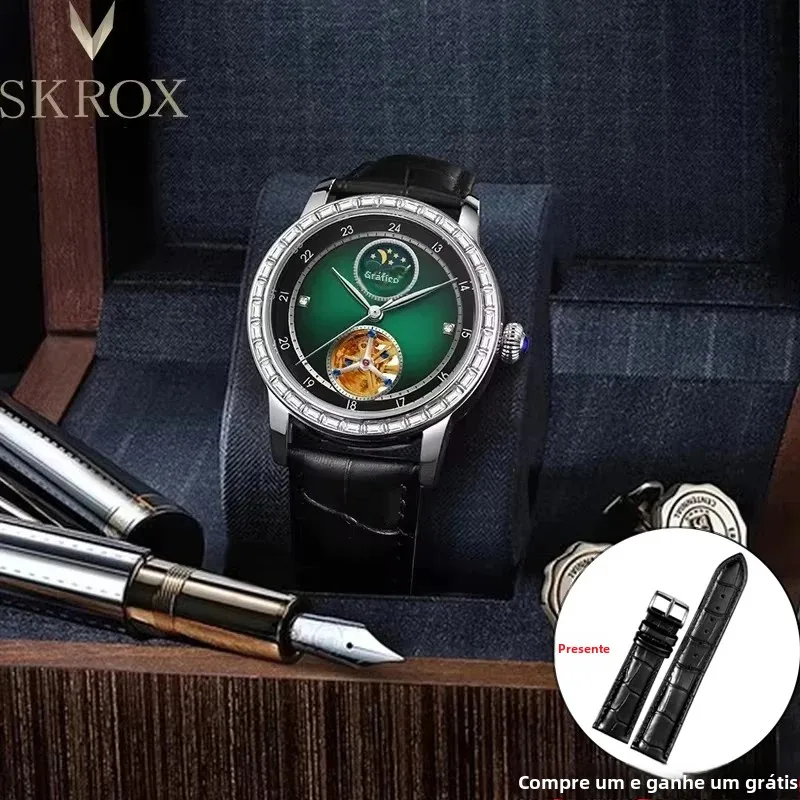 2025skrox-tourbillon-shanghai-automatic-movement-moon-phase-men's-wrist-watches-waterproof-high-end-luxury-elegant-leather-clock