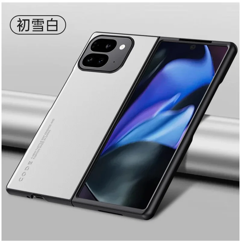 Luxury for Google Pixel 9 Pro fold/fold 2 case ultra thin matte anti-shock hard plastic shokcproof PU leather Capa phone cover