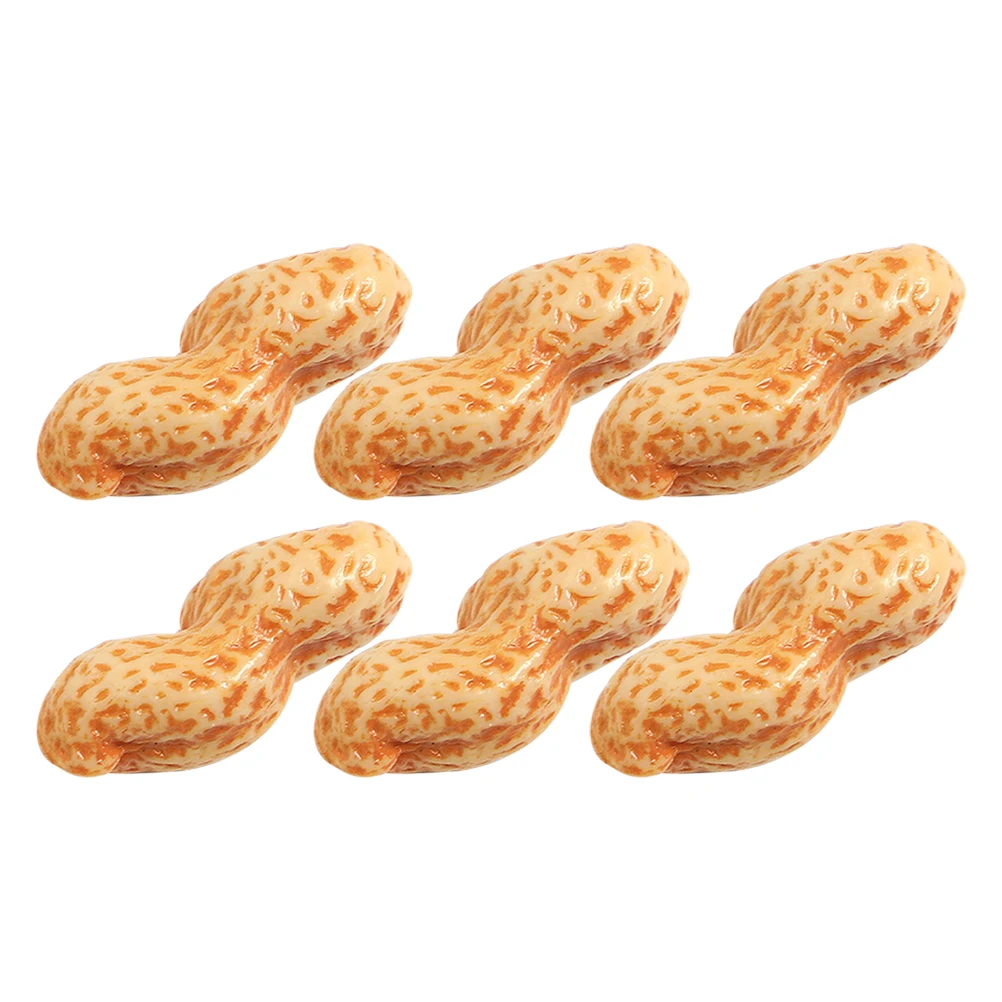 

6pcs Simulation Peanut Decor Artificial Craft PVC Realistic Model Home Supermarket Shop Display Montessori Toy