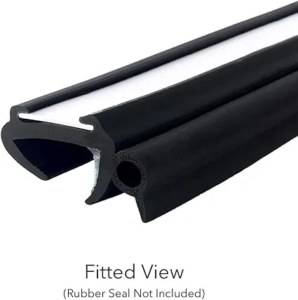 Polyplastic Window Rubber Infill Strip 10M 23mm Black White PVC Insert For Caravan Motorhome Seal