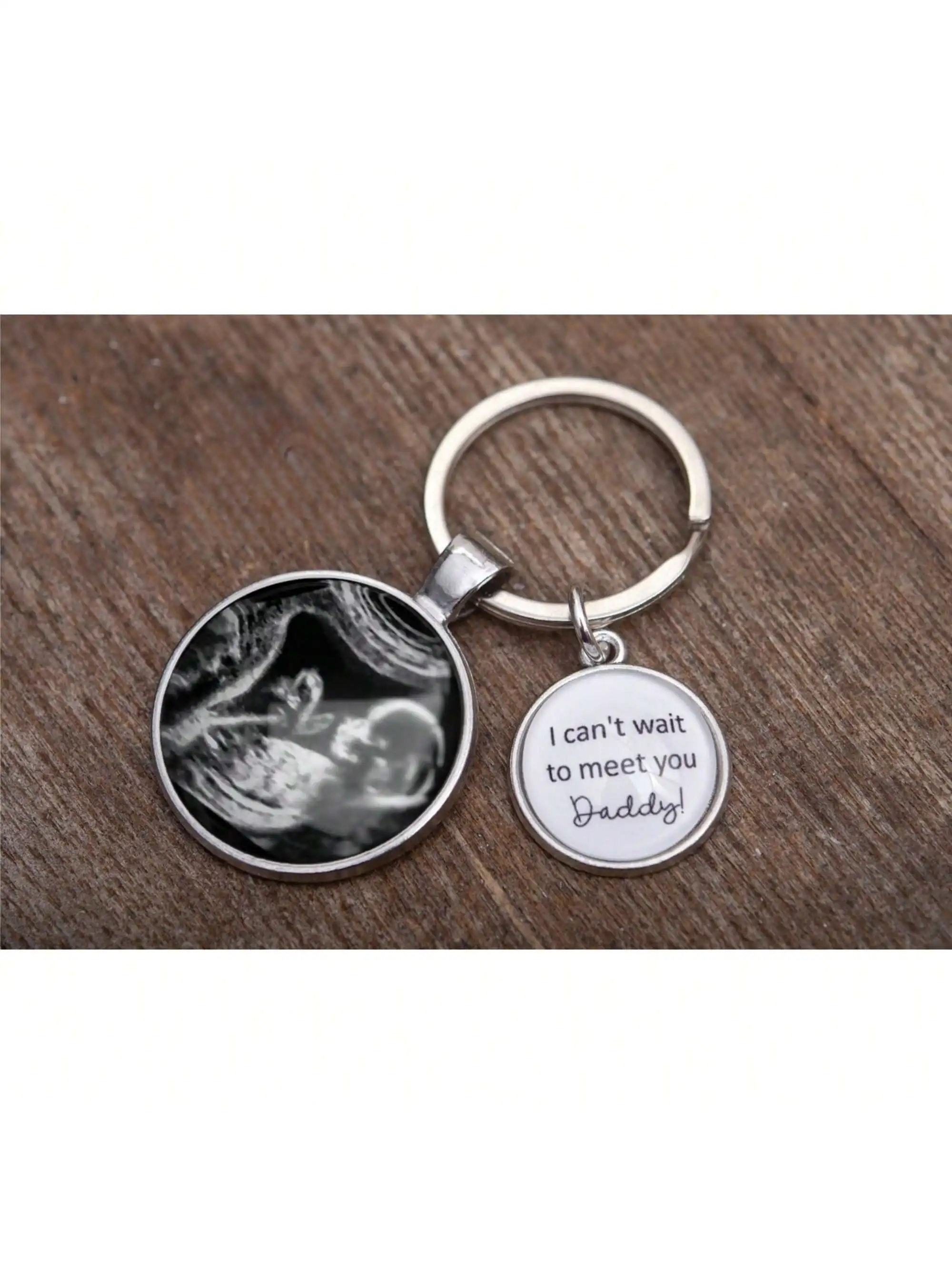 

Personalized Ultrasound Photo Keychain, Father's Day Gift, Custom Daddy Keychain, Ultrasound Gifts, Mothers Day Gift, Pre