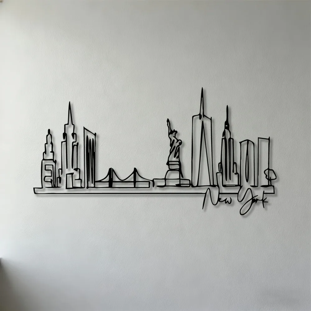 Art Craft Nyc - CIFBUY Metal Duvar Sanatı NYC Şehir