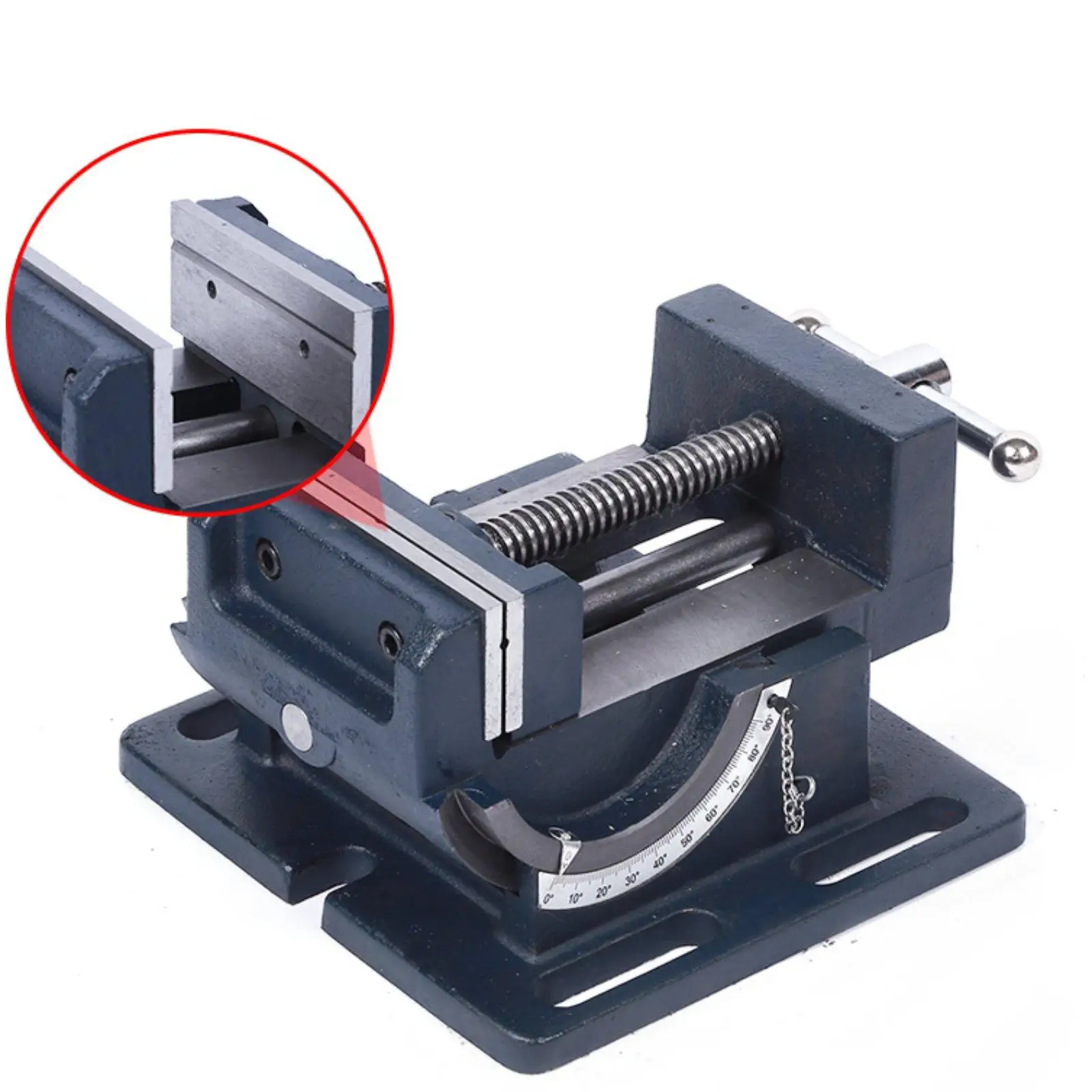 Precision Tilting Vise Adjustable Labor Saving Handle Sturdy Cast Iron for Tying Vise and Sheet Metal Bending