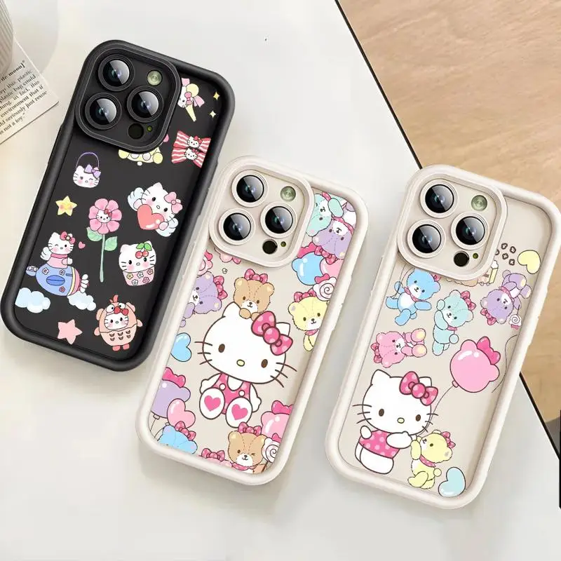 Hello-Kitty Case for Xiaomi Redmi 12C 13C 12 A2 A1 Plus A3 13 4G Poco X3 Pro C51 C50 C61 Shockproof Soft Cover