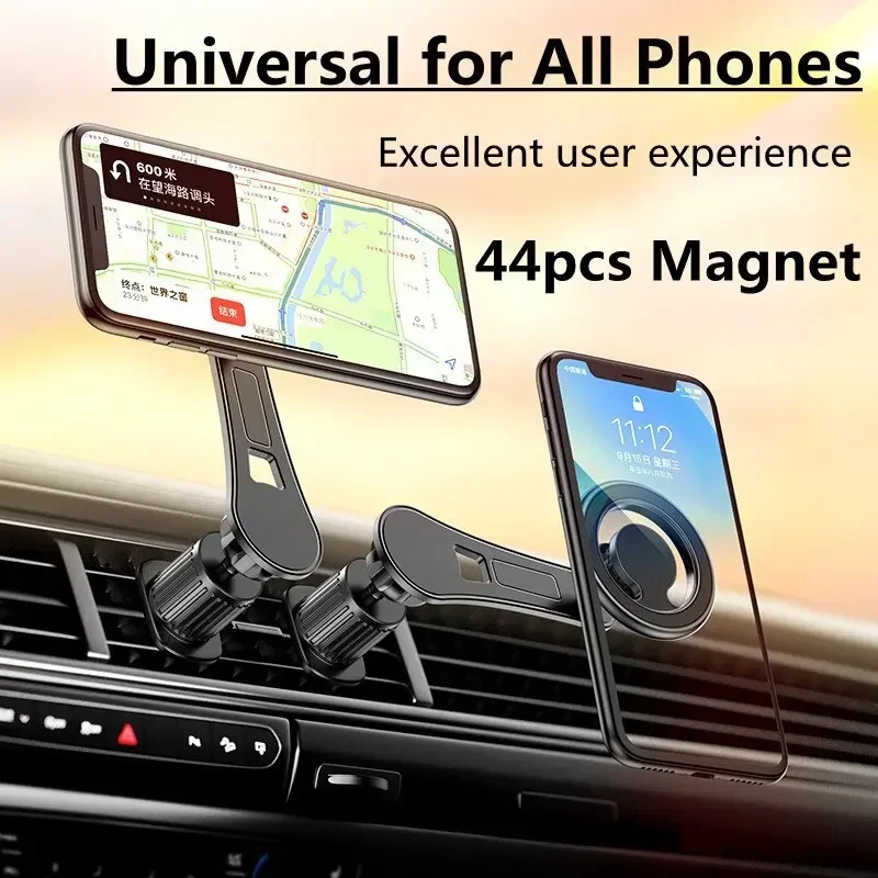 

Magnetic car phone holder stand magnet cell mobile support mount GPS bracket in car for macsafe iPhone 15 14 13 Samsung Xiaomi