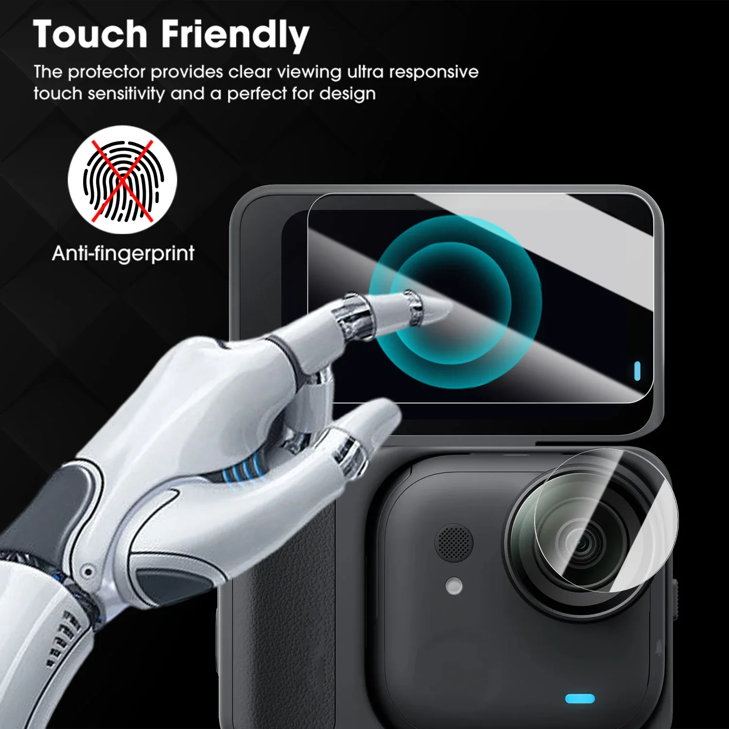 Tempered Glass Film for Insta 360 Go Ultra Screen Protector Anti-Scratch Camera Lens Film for GoUltra Sports Camera Accessories
