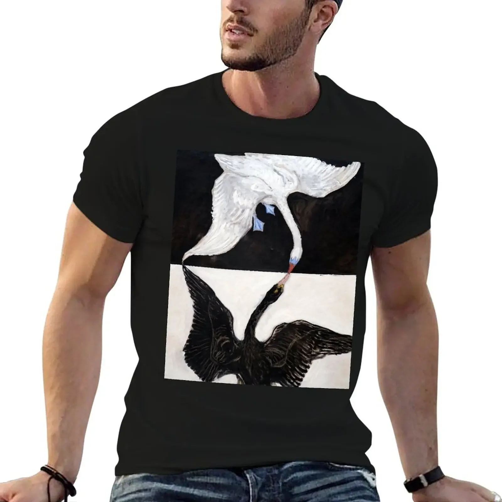 Enhanced, High Res. Hilma af Klint, The Swan No.1 (1915) T-Shirt aesthetic clothes sweat anime t shirts t shirts for men pack