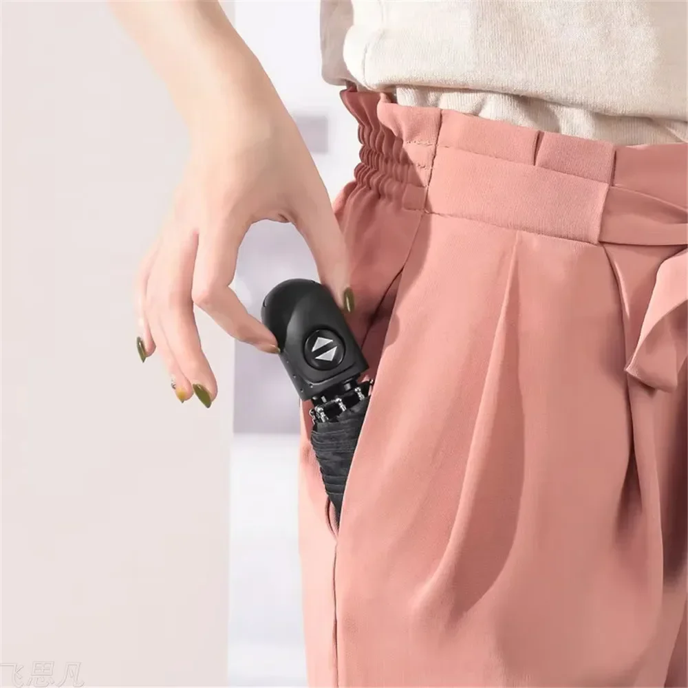 Automatic Sunny Umbrella Zuodu Luxury Mini Ultra-light Five-fold with Leather Bag Small Portable for Car Man Woman Gift