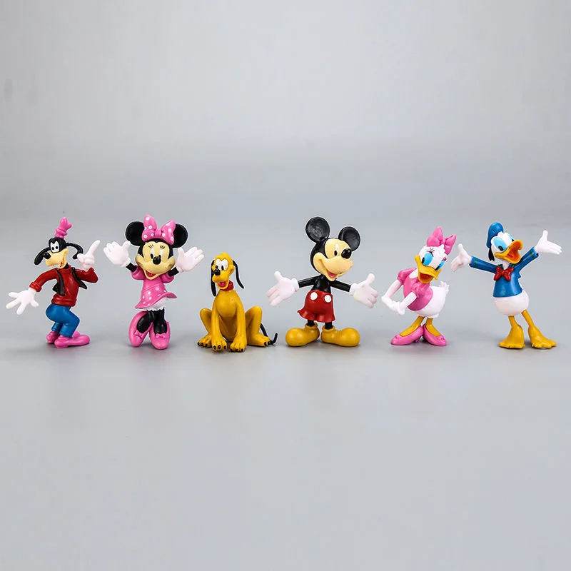 Disney Cartoon Minnie  Mickey Mouse  Figures toys set Goofy Wedding cake decoration Action Wedding gift