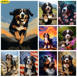 Bernese Mountain Dog 5D Diamond Painting Kit Cute Pet Dog Diy Diamond Embroidery Color Cross Stitch Hand Gift Home Wall Decor