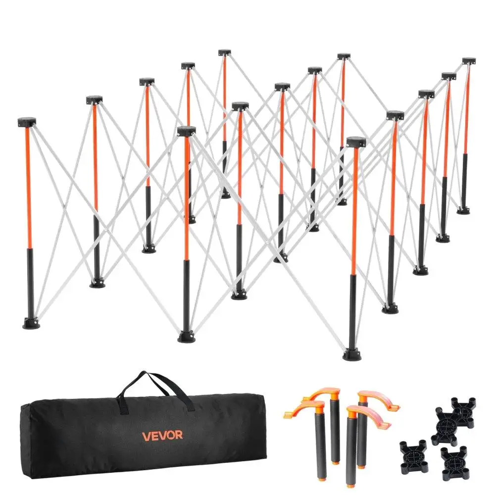 

Portable Folding Workstand 8x4ft Collapsible Work Stand Heavy Duty 6000lbs Capacity Adjustable Support Tool for Home Garage