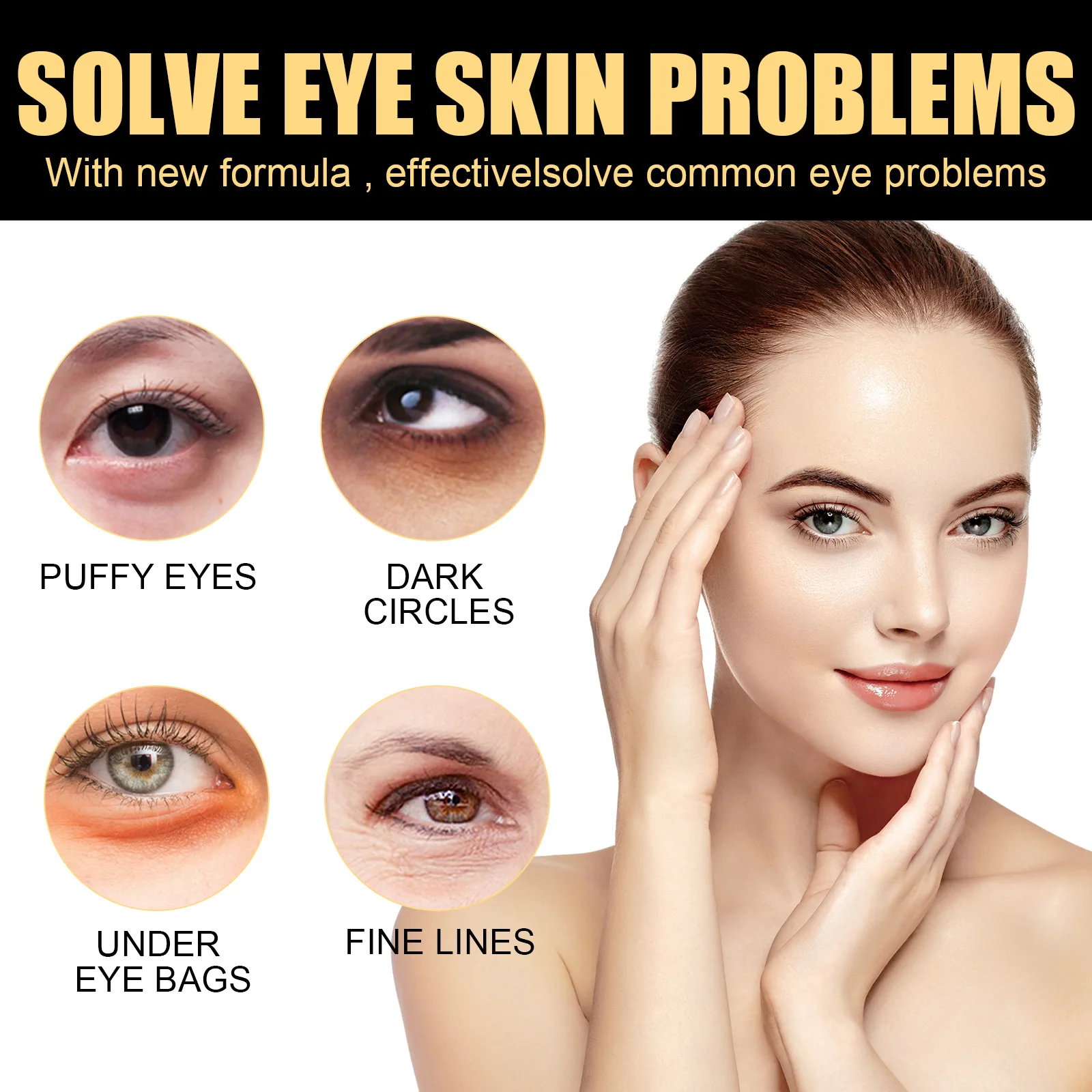 EELHOE Eye Cream Balm Dark Circles Eye Bags Remover Reduce Puffiness Lifting Fine Lines Moisturizing Instant Firming Eye Cream