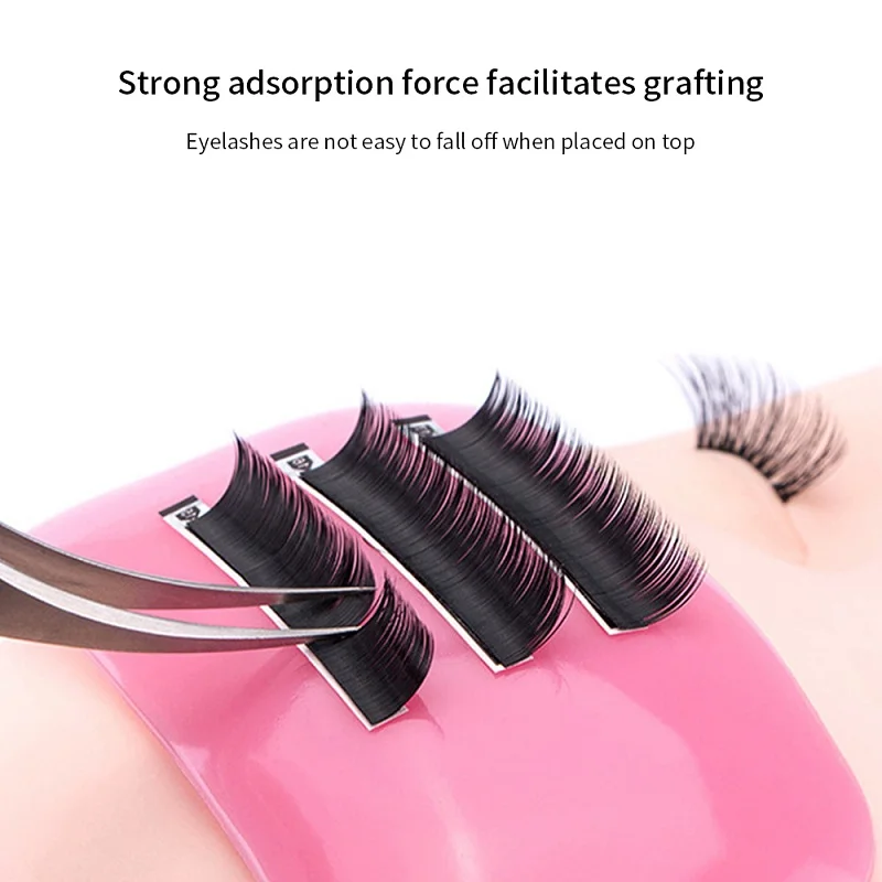 Eyelash Extension Forehead Sticker Pad Silicone Pink Transparent Planting Graft Lashes Tray Stand Pallet Pad Holder Makeup Tools