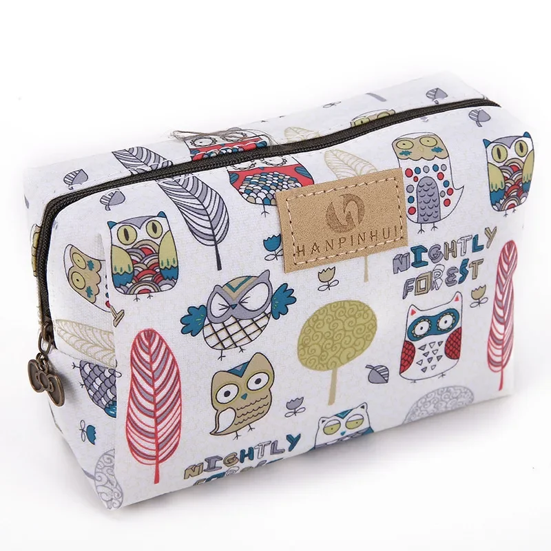 Waterproof printing Oxford Makeup Bags With Multicolor Pattern Cute Cosmetics Pouchs For Travel Ladies Women Cosmetic Bag