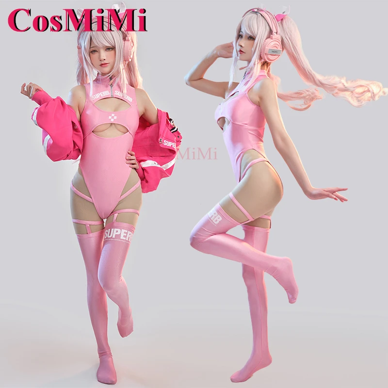 CosMiMi 인기 게임 NIKKE 앨리스 코스프레 코스튬, 스위트 니티 섹시 버니 걸 점프수트, 여성 카니발 파티, 역할 놀이 의류 S-XL