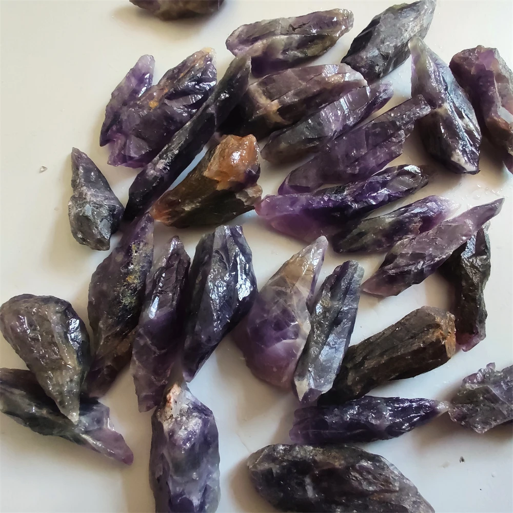 100g Natural Amethyst teeth Healing Stone Purple Gravel Mineral Specimen Raw Quartz Crystal Gift Jewelry Accessory Home Deco