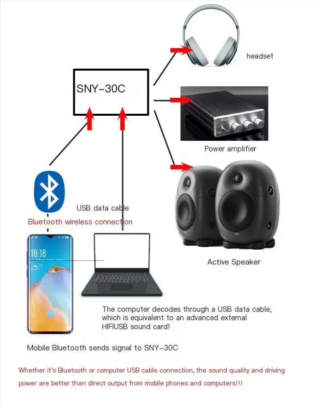 Decodificador de doble núcleo SNY30C Bluetooth King PCM1794A, fuente de alimentación lineal Bluetooth 5.4 LDAC