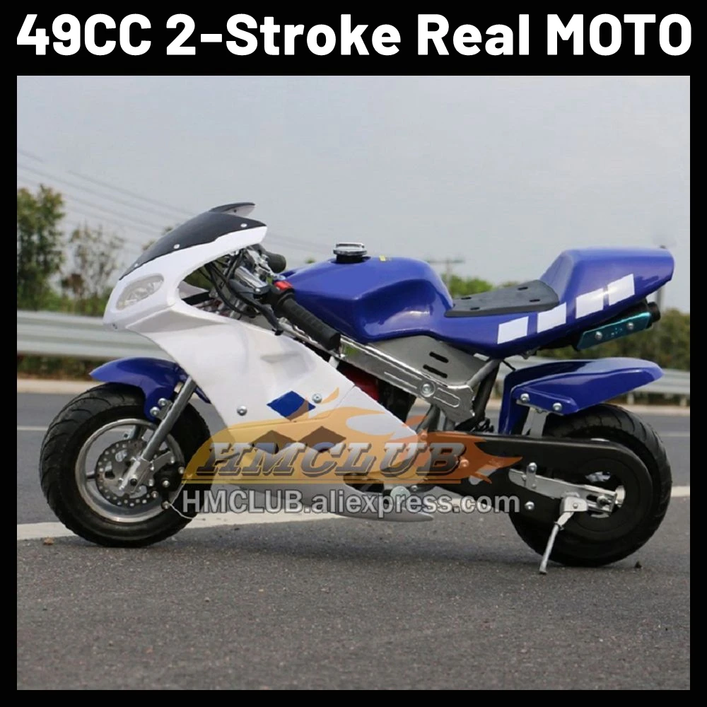 49CC 50CC Mini Motorcycle Street Vehicle Apollo Kid Mountain Small Pocket Bike 2Stroke Sports Gasoline Kart Children Racing MOTO