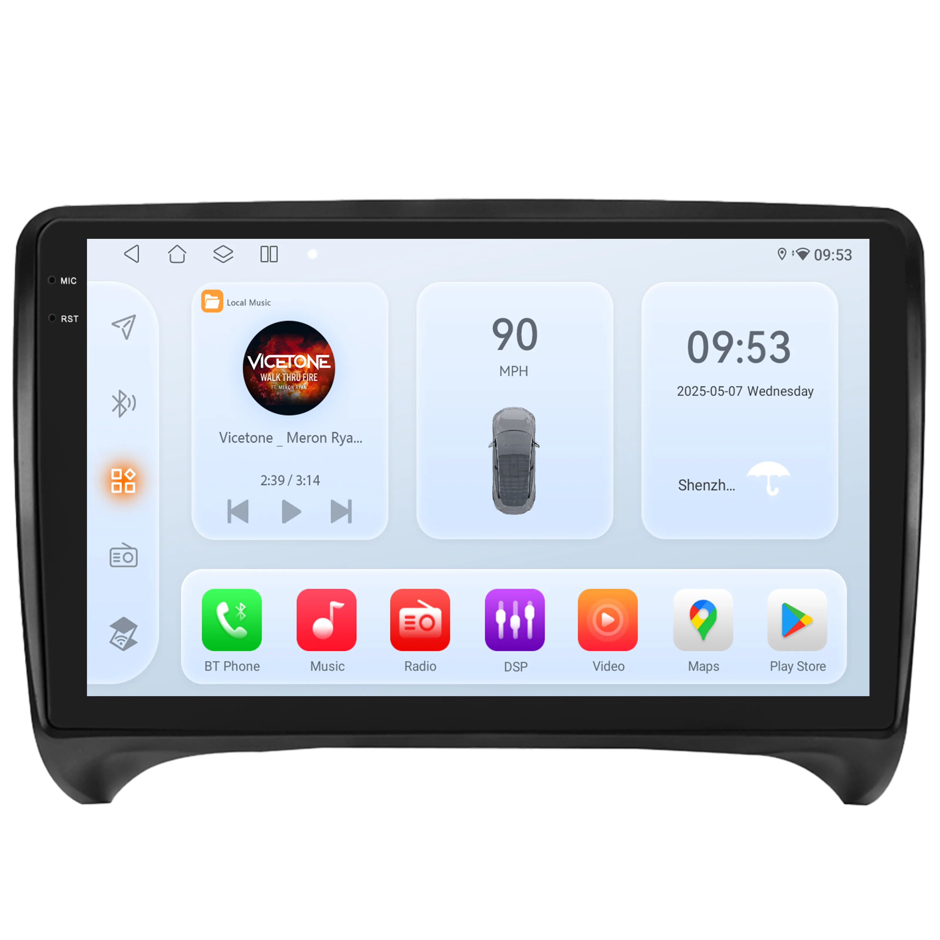 Autoradio Android 16 per Audi TT MK2 8J 2006 2007 - 2014 Stereo 5G WIFI DVD DSP Qualcomm BT Lettore Video Carplay Wireless Auto con Apple CarPlay Sistemi Intelligenti Smart 2 Din Autoradio Unità