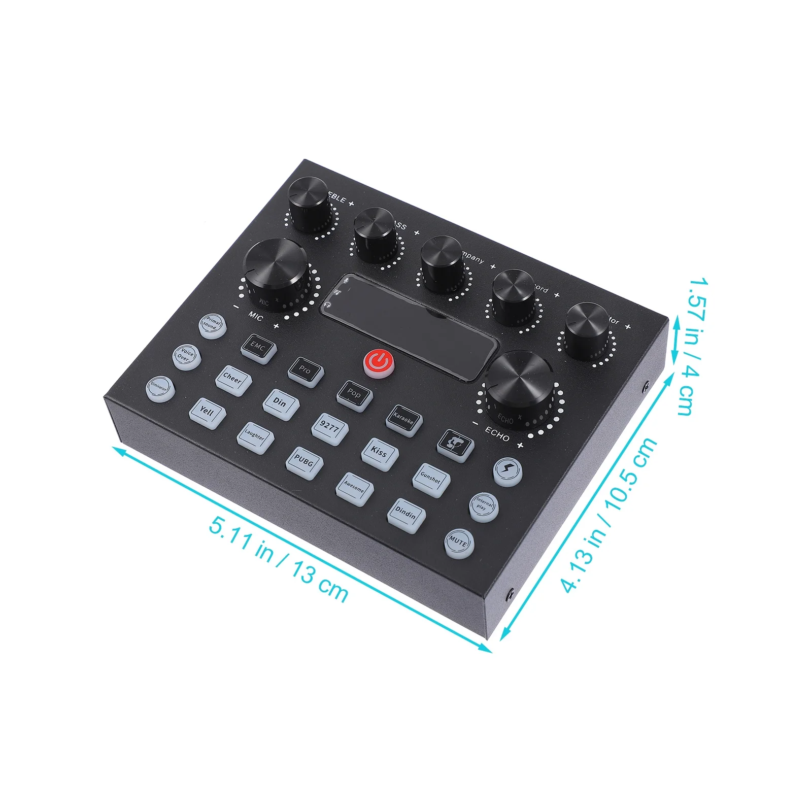 12 tipi di scheda audio esterna illuminazione colorata mixer DJ scheda effetti sonori dal vivo per telefono computer tablet attrezzatura podcast