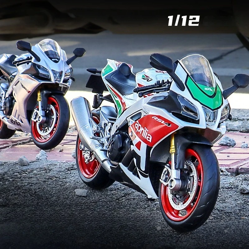 

1:12 Aprilia RSV4 RR1000, высокий мотоцикл, имитация сплава, модель для взрослых, коллекция украшений, подарки, игрушки для мальчика