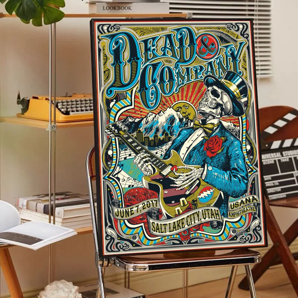 Grateful Dead DIY Sticky Poster Whitepaper Prints Posters Artwork Vintage Decorative Painting