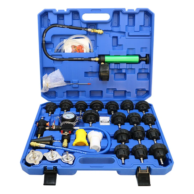

Suitable for wholesale water tank filler detection 34-piece set multi-functional antifreeze filling side leakage car repair set