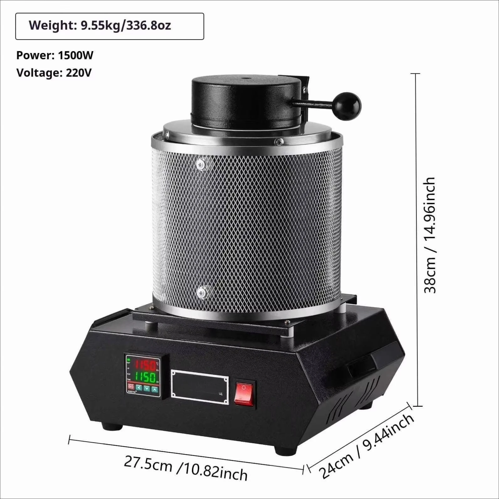 Small Integrated High Temperature Furnace Gold Silver Copper Aluminium Melting Energised High Pure Refractory Composition