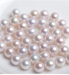 Factory Wholesale Cultured Natural Freshwater Round Pearl 2A 3A Quality White NO/Half/Full Drilled Pearls for Jewelry Making DIY