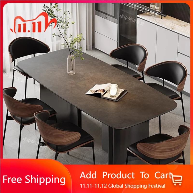 

Деревянный уличный обеденный стол Консоль для конференций Скандинавский современный обеденный стол Роскошный дизайнерский письменный стол Mesas De Jantar Офисная мебель