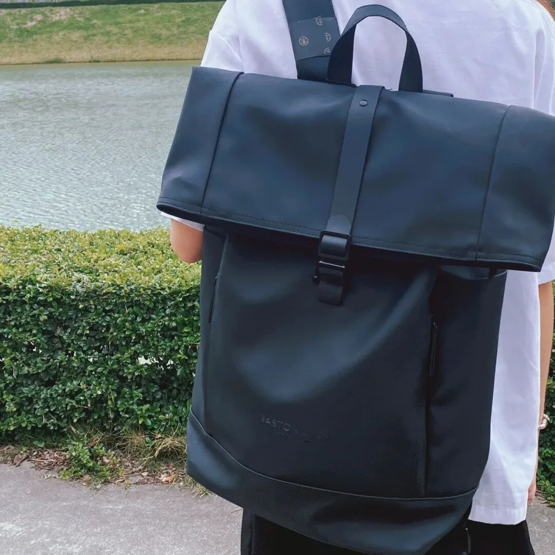 

New Nordic style computer backpack roll cover waterproof trendy cool fashion male and female students computer schoolbag