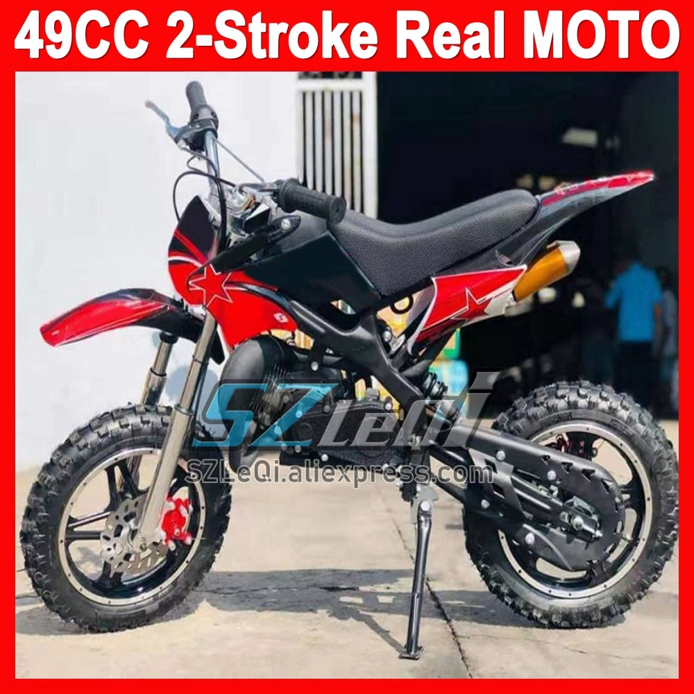 Dirt Bike Mini Motorbike Small Buggy 49CC 2-Stroke Mud Pit Superbike Moto Bikes Gasoline Adult Child Off-road Vehicle Motorcycle