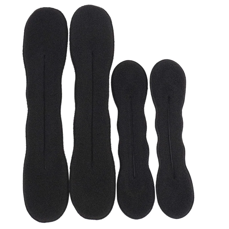 【مشعبية】صانع الكعك السحري (4 صغيرة، 4 كبيرة) إكسسوارات للشعر على شكل كعكة إسفنجية (أسود)