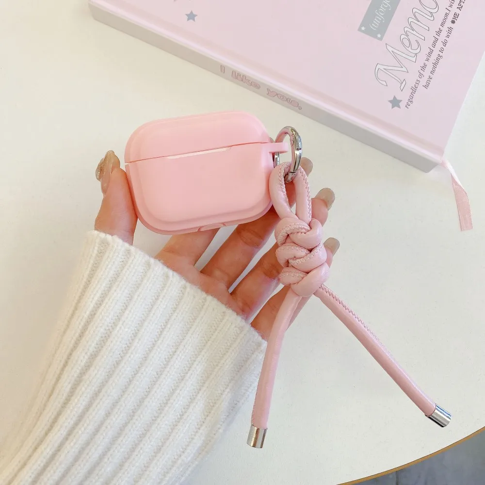 2025 New TPU earphone case with lanyard fall prevention couple For airpods 4 3 pro 2 1 box case Suitable for ladies  airpod case