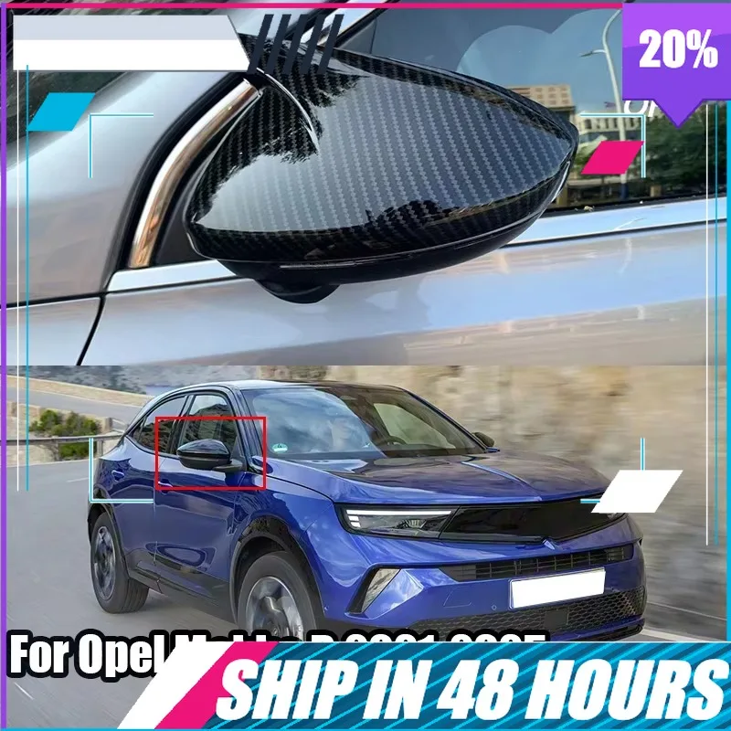 BOMP For Opel Mokka B 2021 2022 2023 2024 2025 Devil angle rearview mirror decorative cover made of ABS material