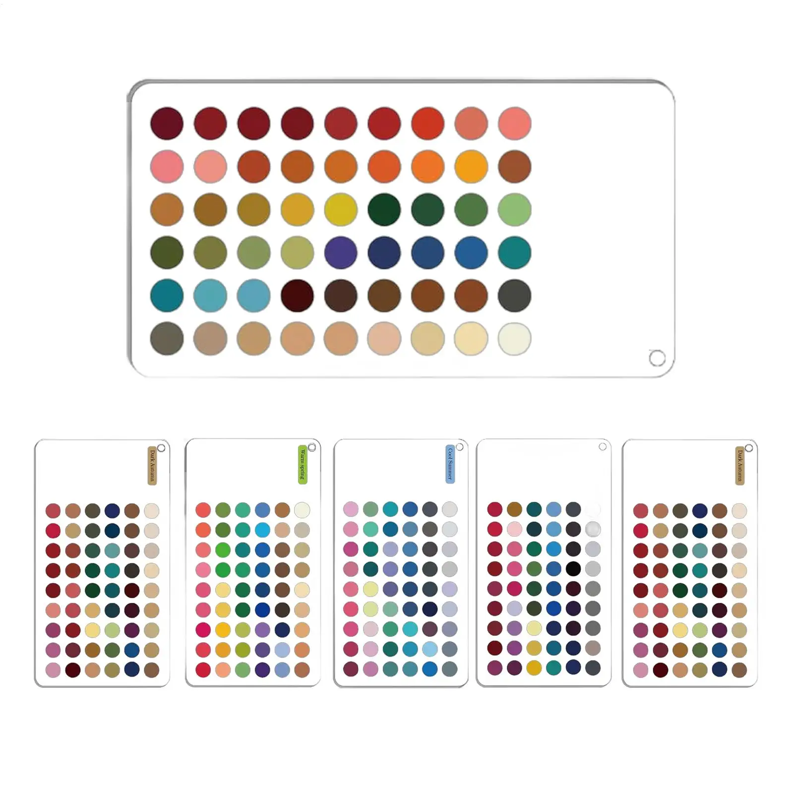 Soft Autumn Color Palette Card 6Piece Seasonal Portable Match Analysis Color Analysis Draping Kit for Home Office School Fashion